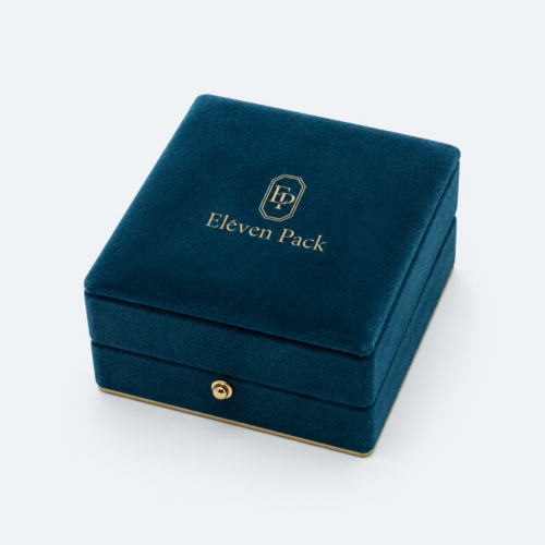 Royal Blue Velvet Premium Jewelry Packaging Box - closed product view - JB-BM-08-P65