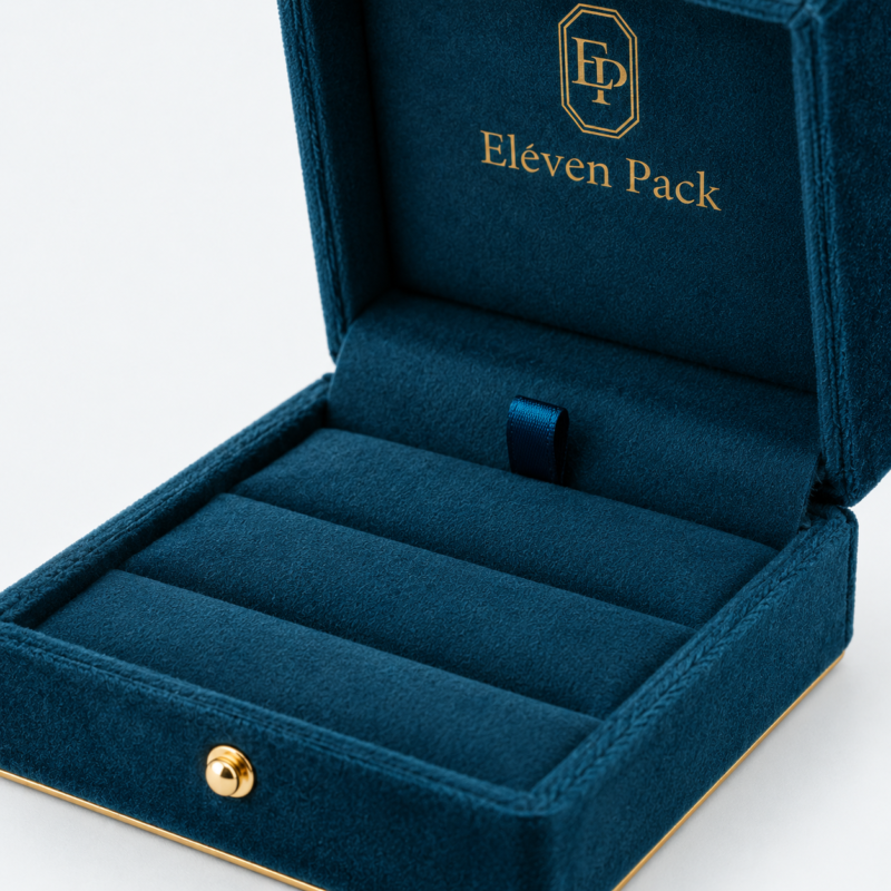 Royal Blue Velvet Premium Jewelry Packaging Box - material or structure detail - JB-BM-08-P65 Royal Blue Velvet Premium Jewelry Packaging Box - material or structure detail - JB-BM-08-P65