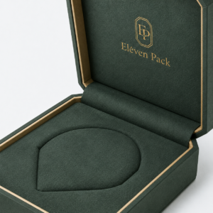 Emerald Green Velvet Premium Jewelry Packaging Box - material or structure detail - JB-BM-08-P66