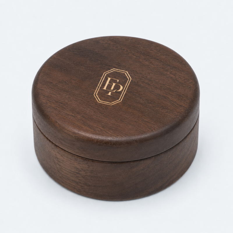 Ebony Wood Multifunctional Double Ring Box for Ring Style B - closed product view - JB-BM-09-P11