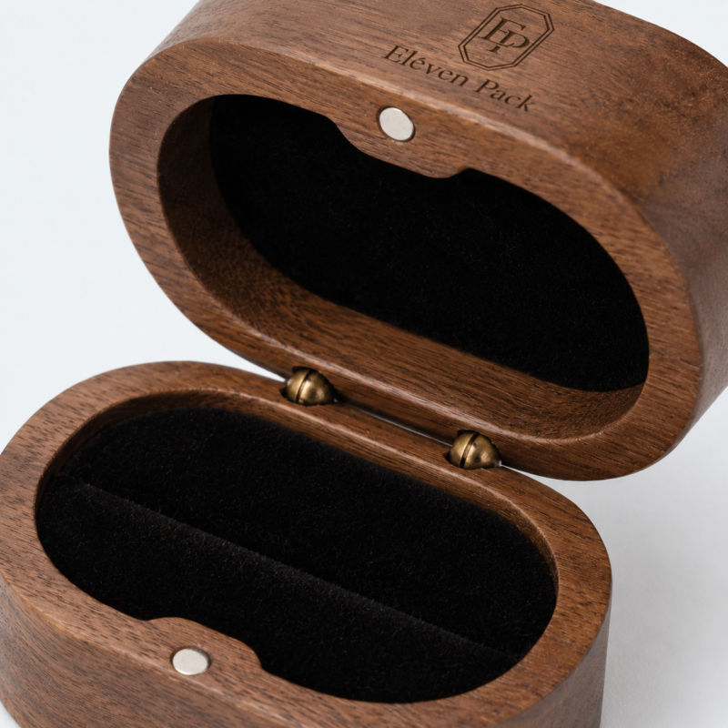 Ebony Wood Multifunctional Ring Box for Ring - material or structure detail - JB-BM-09-P13