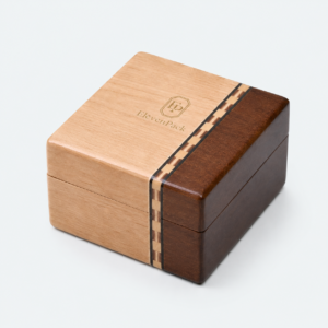 Wooden Flip-Top Luxury Jewelry Packaging Box - closed product view - JB-BM-09-P2 Wooden Flip-Top Luxury Jewelry Packaging Box - closed product view - JB-BM-09-P2