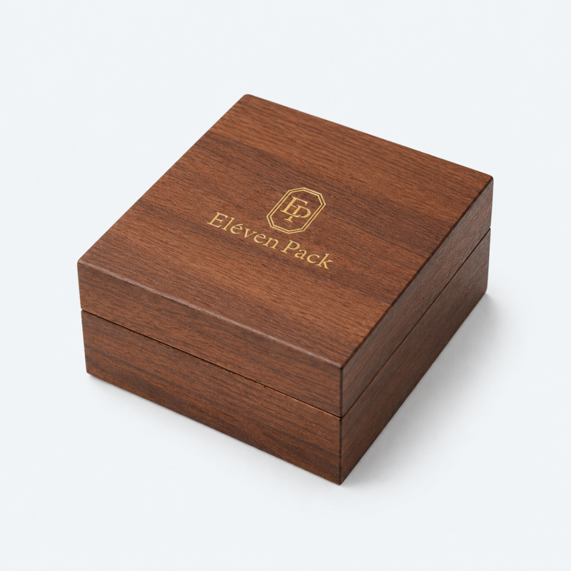 Wooden Premium Jewelry Packaging Box - closed product view - JB-BM-09-P7 Wooden Premium Jewelry Packaging Box - closed product view - JB-BM-09-P7