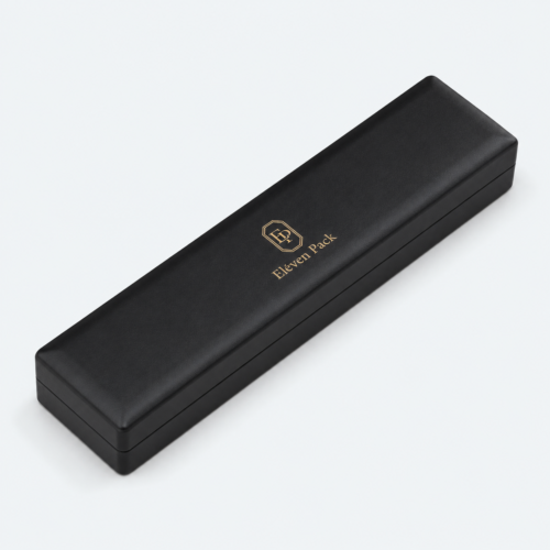 Black Leather With LED Light Luxury Bracelet Box - closed product view - JB-BM-10-P4