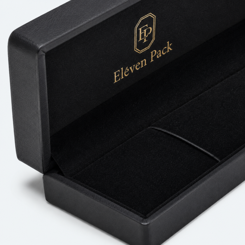 Black Leather With LED Light Luxury Bracelet Box - material or structure detail - JB-BM-10-P4 Black Leather With LED Light Luxury Bracelet Box - material or structure detail - JB-BM-10-P4
