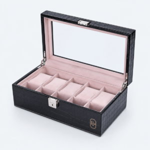PU Leather Watch Display Box - open product view - JD-BM-02-P11