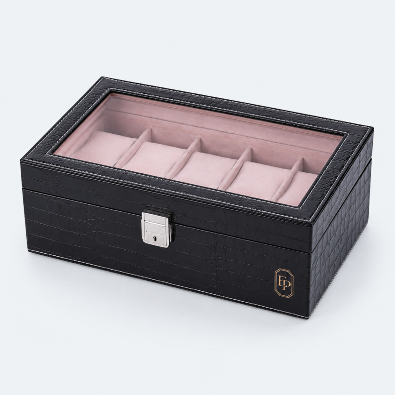 PU Leather Watch Display Box - closed product view - JD-BM-02-P11