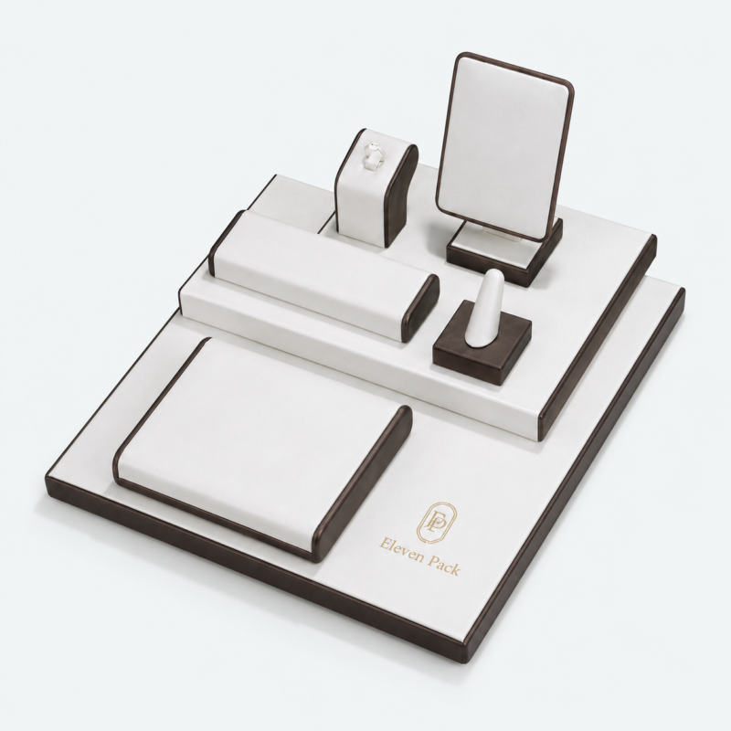 Multifunctional PU Leather Ring Display Prop Set - closed product view - JD-BM-02-P12 Multifunctional PU Leather Ring Display Prop Set - closed product view - JD-BM-02-P12