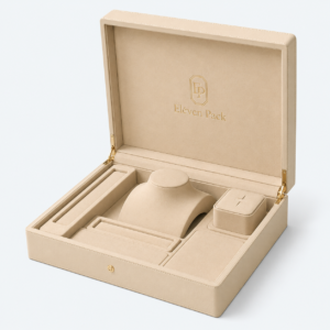 PU Leather Jewelry Display Set for Counter Style C - open product view - JD-BM-02-P8 PU Leather Jewelry Display Set for Counter Style C - open product view - JD-BM-02-P8
