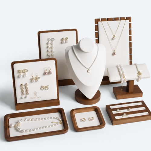 PU Leather Jewelry Display Set for Counter Style D - open product view - JD-BM-02-P9 PU Leather Jewelry Display Set for Counter Style D - open product view - JD-BM-02-P9