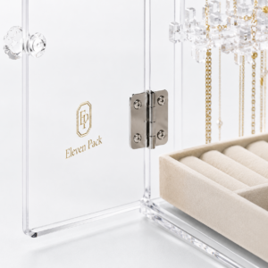 Clear Acrylic Glass Jewelry Display Stand - material or structure detail - JD-BM-04-P10 Clear Acrylic Glass Jewelry Display Stand - material or structure detail - JD-BM-04-P10