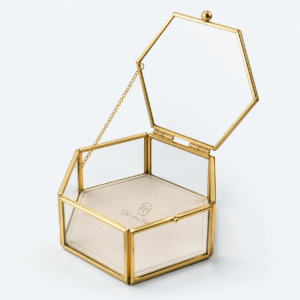 Acrylic Glass Jewelry Display Box - open product view - JD-BM-04-P4 Acrylic Glass Jewelry Display Box - open product view - JD-BM-04-P4