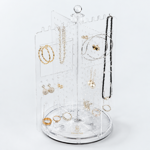 Clear Acrylic Jewelry Display Stand - open product view - JD-BM-04-P5