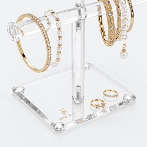 Clear Acrylic Jewelry Display Stand for Counter - closed product view - JD-BM-04-P6