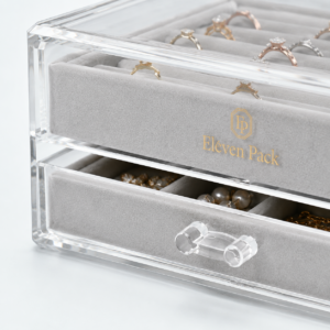 Clear Acrylic Drawer Jewelry Display Stand - material or structure detail - JD-BM-04-P8