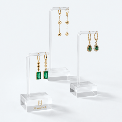 Clear Acrylic Earring Display Stand - closed product view - JD-BM-04-P9