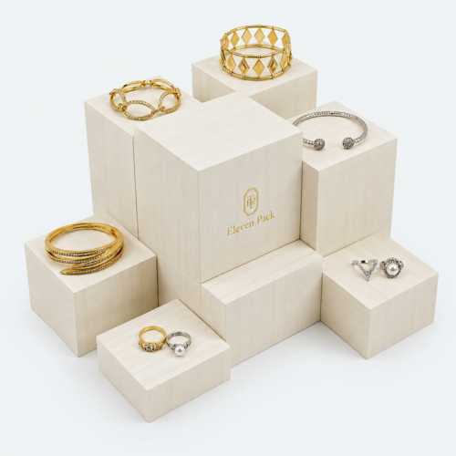 Wooden Jewelry Display Stand Sets - closed product view - JD-BM-05-P10