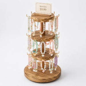 Wooden Earring Display Stand - open product view - JD-BM-05-P13