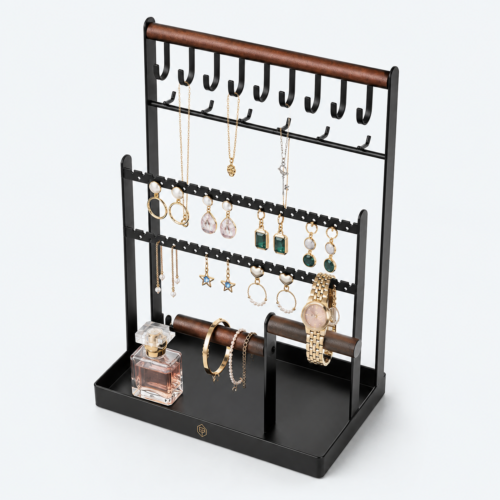 Metal Jewelry Display Stand for Counter Style B - open product view - JD-BM-06-P13 Metal Jewelry Display Stand for Counter Style B - open product view - JD-BM-06-P13