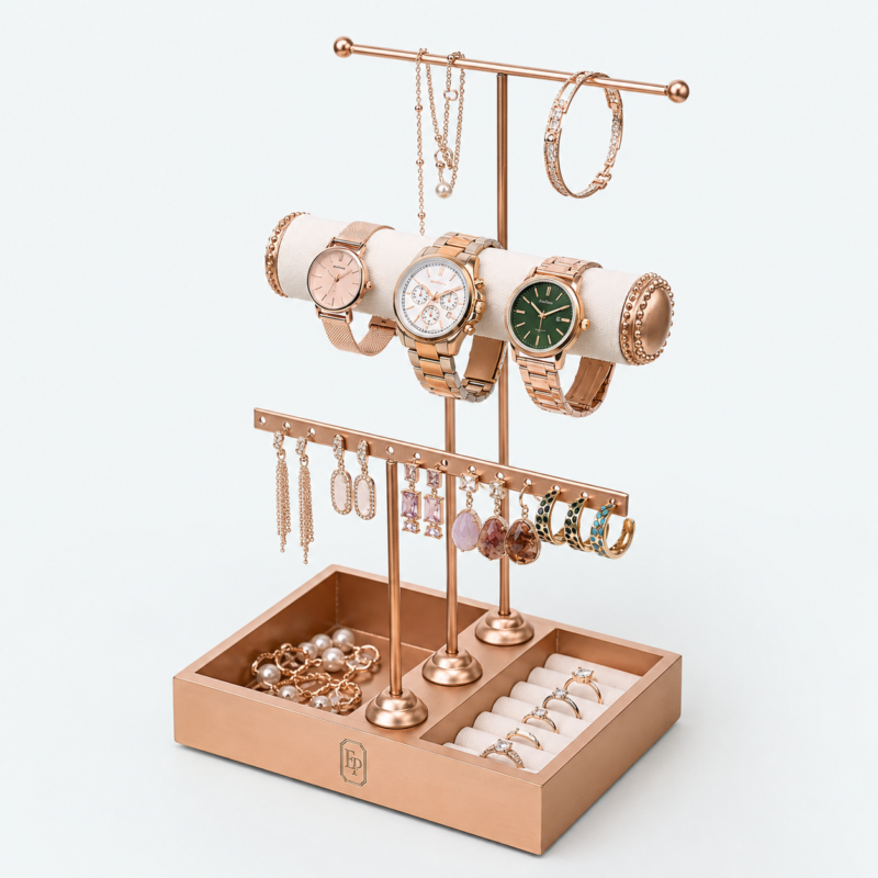 Metal Jewelry Display Stand for Counter Style C - open product view - JD-BM-06-P14