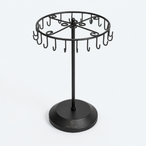 Metal Rotating Jewelry Display Stand - closed product view - JD-BM-06-P17 Metal Rotating Jewelry Display Stand - closed product view - JD-BM-06-P17