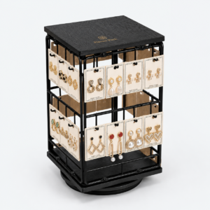 Metal Earring Display Stand Rotating - closed product view - JD-BM-06-P19