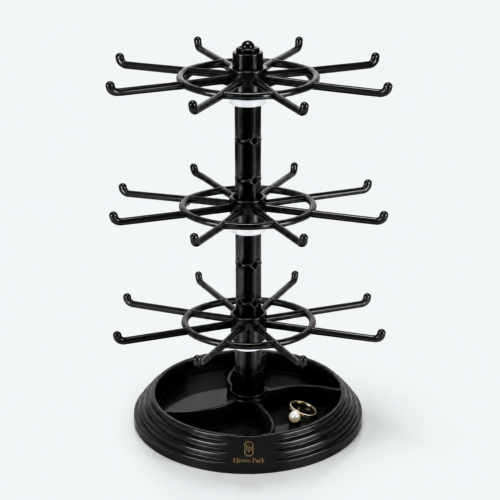 Metal Earring Display Stand Rotating for Counter - open product view - JD-BM-06-P21