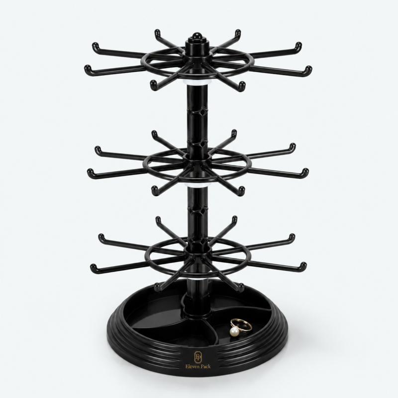 Metal Earring Display Stand Rotating for Counter - open product view - JD-BM-06-P21