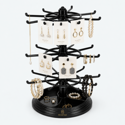 Metal Earring Display Stand Rotating for Counter - closed product view - JD-BM-06-P21