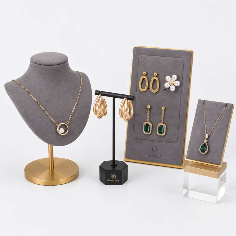 Metal Jewelry Display Solution - closed product view - JD-BM-06-P8