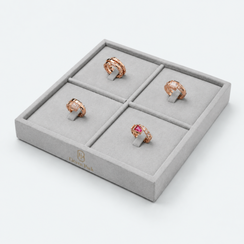 Suede Ring Display Tray - closed product view - JD-BM-07-P3