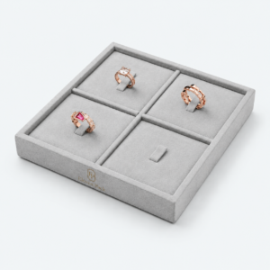 Suede Ring Display Tray - material or structure detail - JD-BM-07-P3 Suede Ring Display Tray - material or structure detail - JD-BM-07-P3