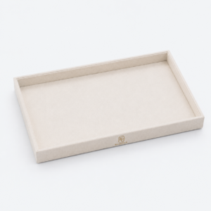 Beige Linen Elegant Jewelry Display Tray - material or structure detail - JD-BM-08-P1 Beige Linen Elegant Jewelry Display Tray - material or structure detail - JD-BM-08-P1