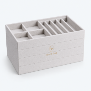 Velvet Stackable Jewelry Tray - closed product view - JD-BT-01-P1