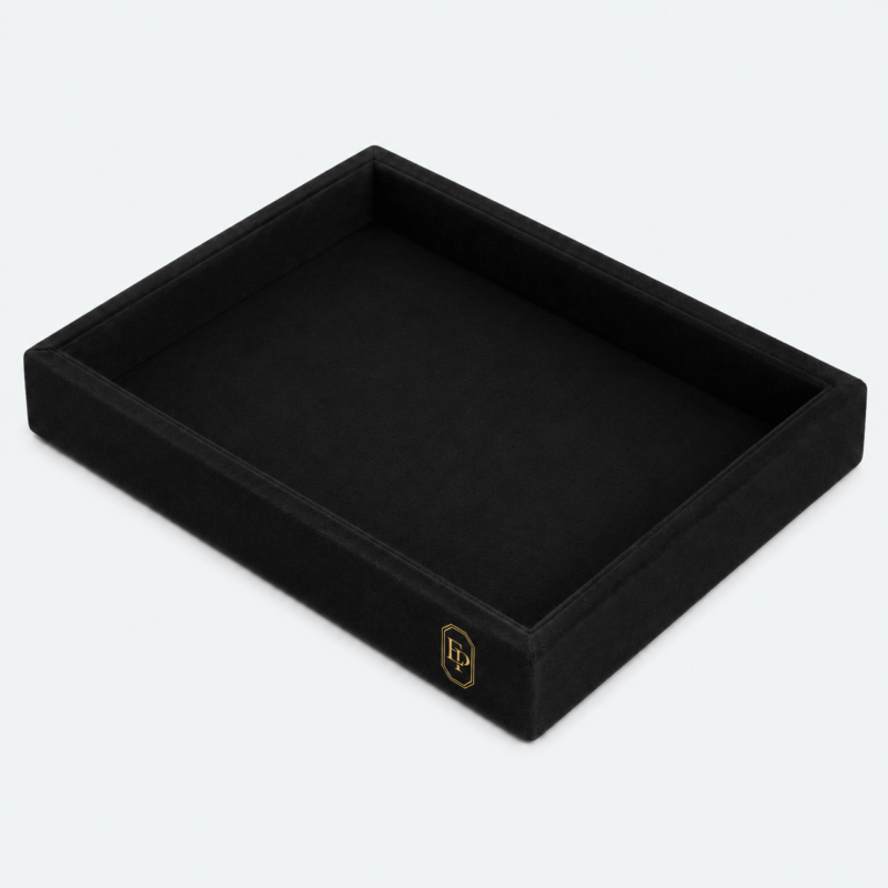 Velvet Jewelry Display Tray - lifestyle usage scene - JD-BT-01-P2