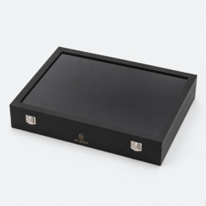 Glass Flip-Top Ring Display Box - closed product view - JD-BT-01-P4