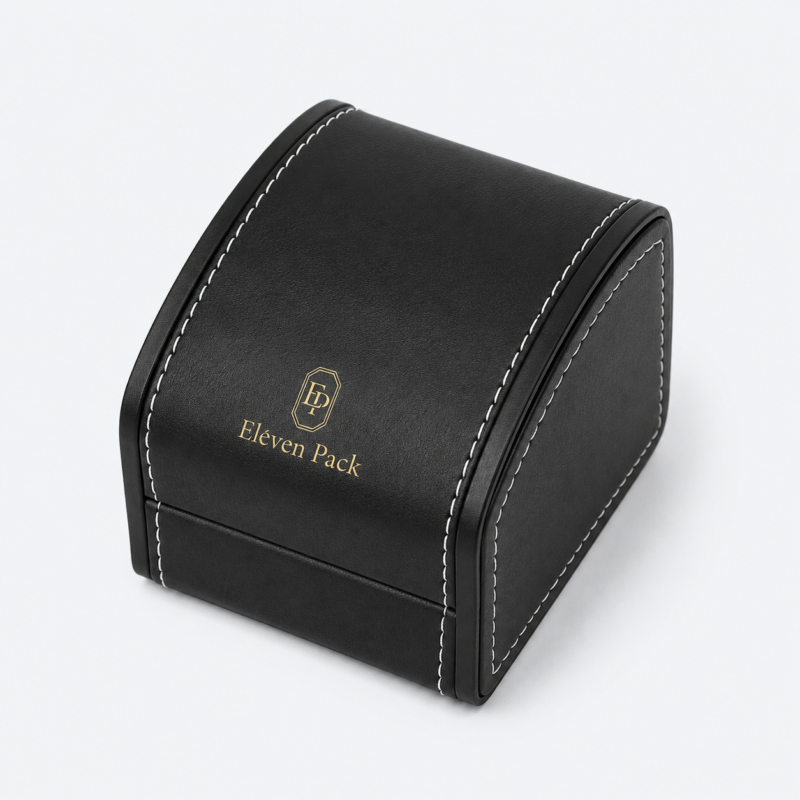 Leather Watch Storage and Display Box - closed product view - JD-BT-02-P1