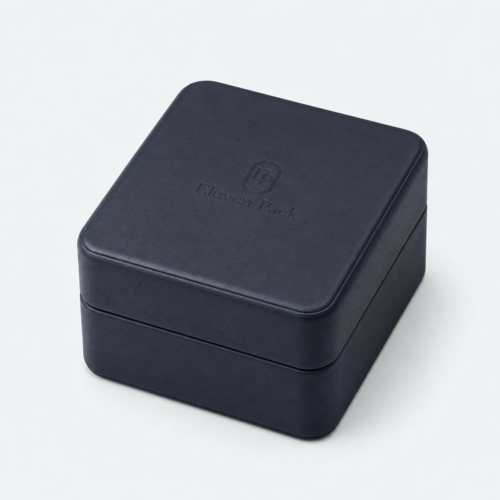 Leather Watch Storage and Display Box for Counter - closed product view - JD-BT-02-P2