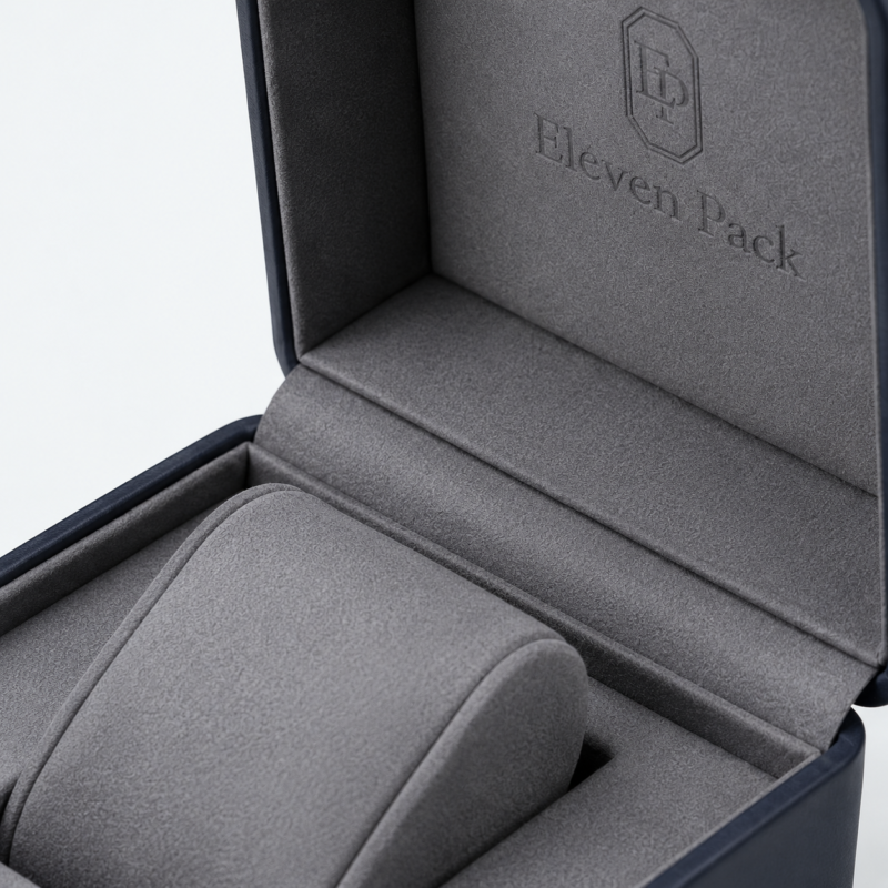 Leather Watch Storage and Display Box for Counter - material or structure detail - JD-BT-02-P2