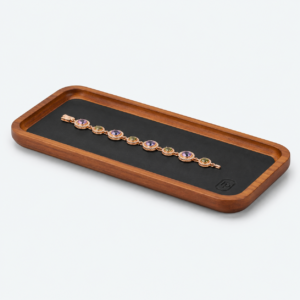 Velvet Jewelry Display Tray Wooden - material or structure detail - JD-BT-05-P1 Velvet Jewelry Display Tray Wooden - material or structure detail - JD-BT-05-P1