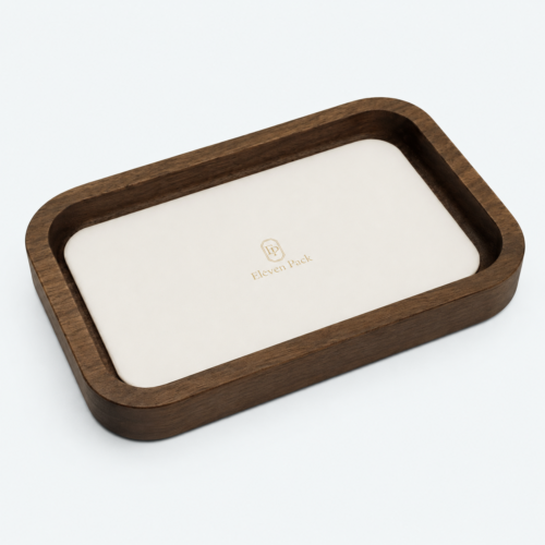 Walnut Velvet Jewelry Tray - open product view - JD-BT-05-P2