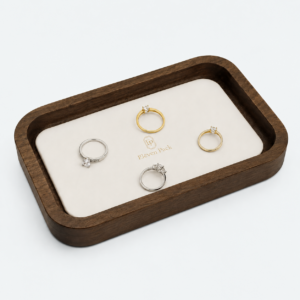 Walnut Velvet Jewelry Tray - lifestyle usage scene - JD-BT-05-P2