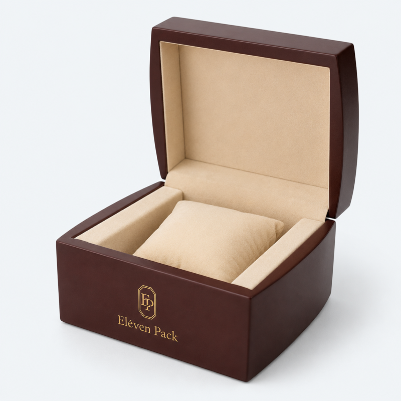 Wooden Watch Storage and Display Box - open product view - JD-BT-05-P4