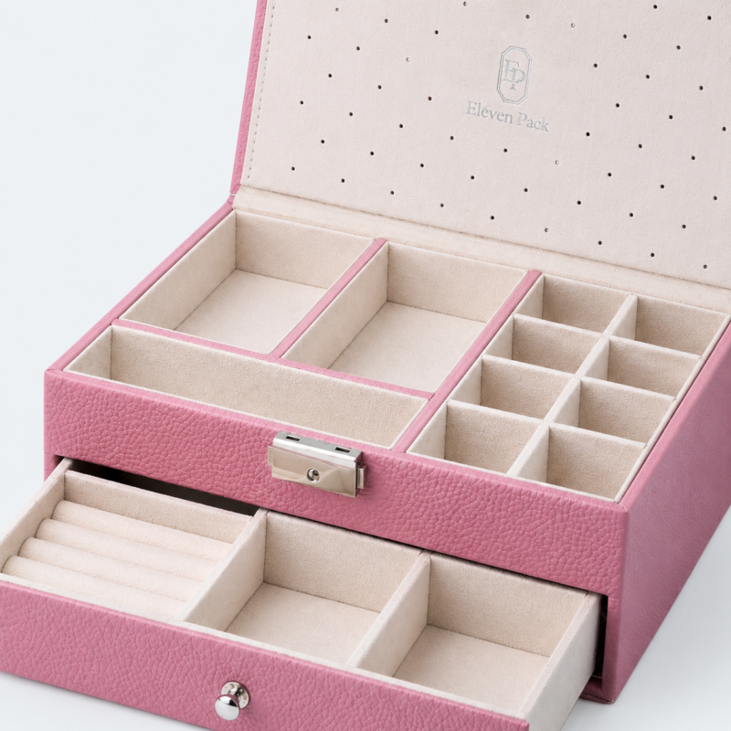 Acrylic Jewelry Organizer Box for Organized - material or structure detail - JO-01-P11