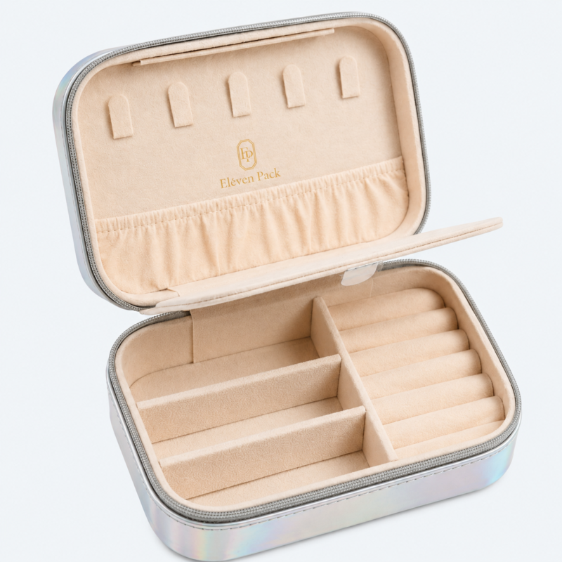 Leather Glossy Jewelry Organizer Box - material or structure detail - JO-01-P13 Leather Glossy Jewelry Organizer Box - material or structure detail - JO-01-P13