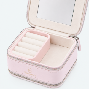 Leather Jewelry Organizer Box Mirror - material or structure detail - JO-01-P17 Leather Jewelry Organizer Box Mirror - material or structure detail - JO-01-P17