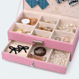 Leather Jewelry Organizer Box Organized Style B - material or structure detail - JO-01-P18 Leather Jewelry Organizer Box Organized Style B - material or structure detail - JO-01-P18