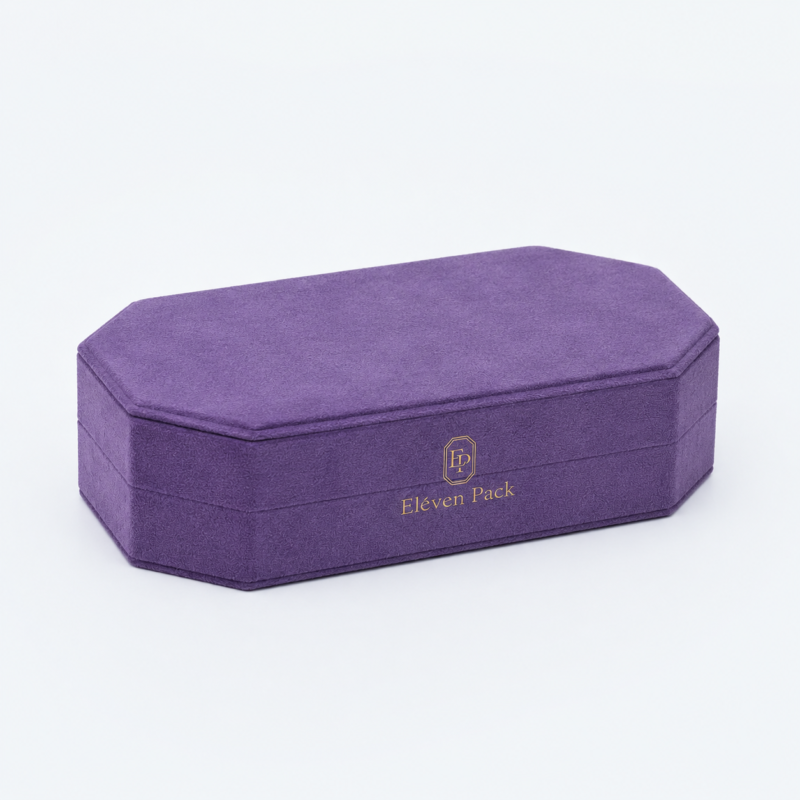 Suede Jewelry Organizer Box - closed product view - JO-01-P20
