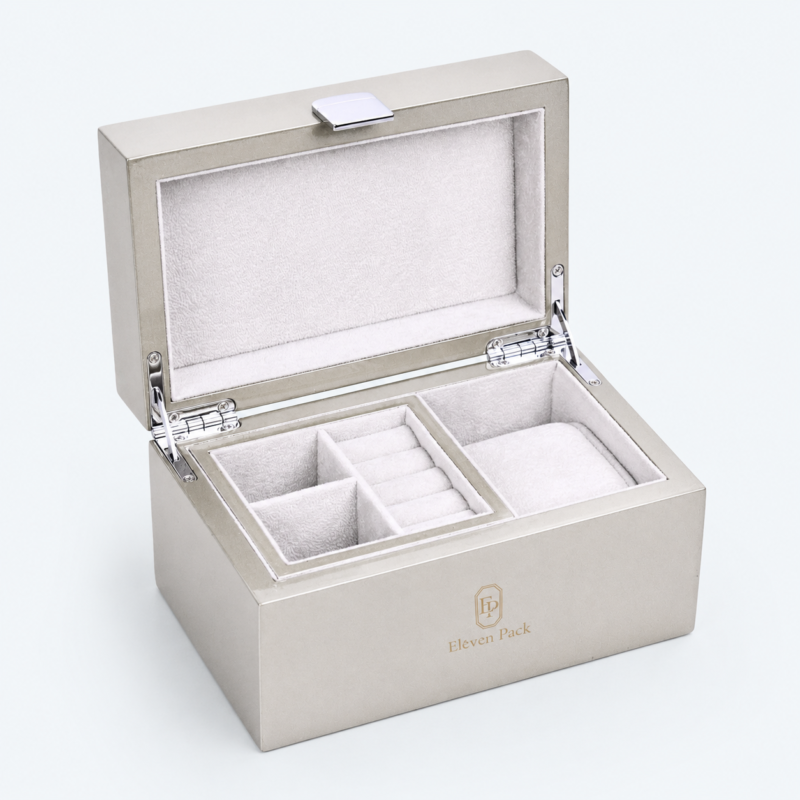Lockable Jewelry Organizer Box - open product view - JO-01-P21 Lockable Jewelry Organizer Box - open product view - JO-01-P21
