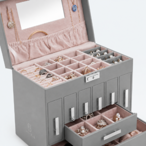 Multi-Layer Jewelry Organizer Box - material or structure detail - JO-01-P30
